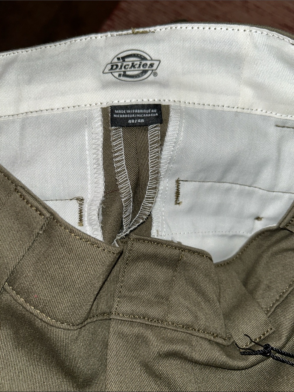 Dickies Women’s Olive Wide-Leg Work Chinos - Picture 2 of 3